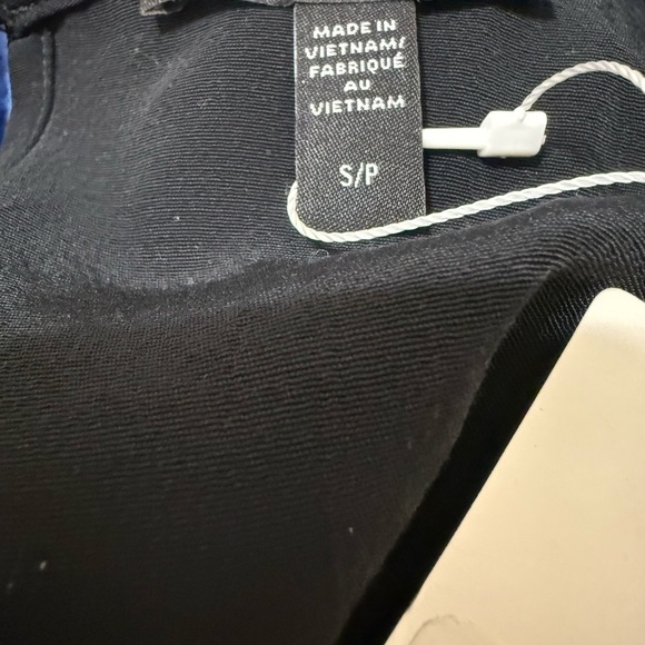 Eileen Fisher round neck black maxi dress slit in front size small minimalist - Picture 5 of 5